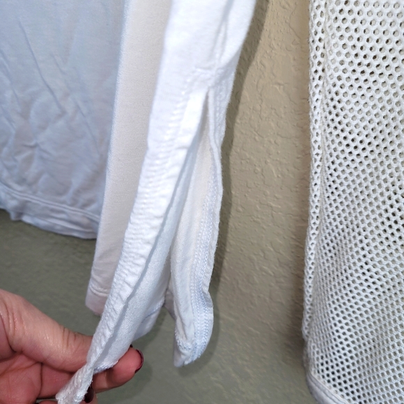 Lorna Jane White Mesh Long Sleeve Oversized Active Tee M - Run a bit large. - Picture 3 of 10